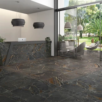 Marmor Klinker <strong>Skymning</strong>  Sort Mat 60x120 cm