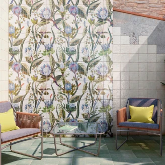 Mainzu Vægflise <strong>Livorno</strong>  Protea Mural Blank 120x120 cm (36 stk. 20x20 cm)