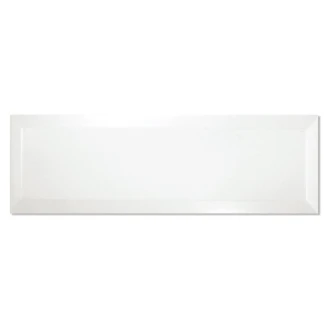 Vægflise <strong>Metro Fasat</strong>  Hvid Blank 10x30 cm