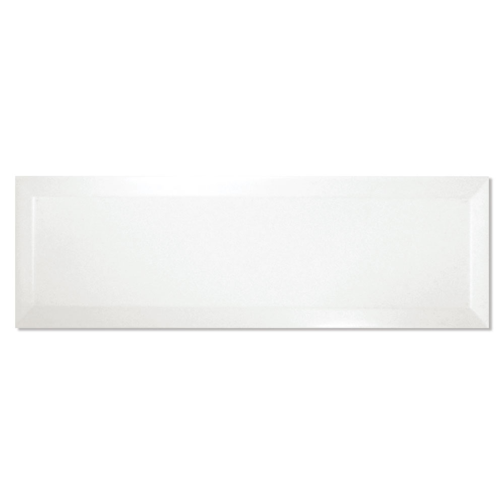 Vægflise Metro Fasat Hvid Blank 10x30 cm