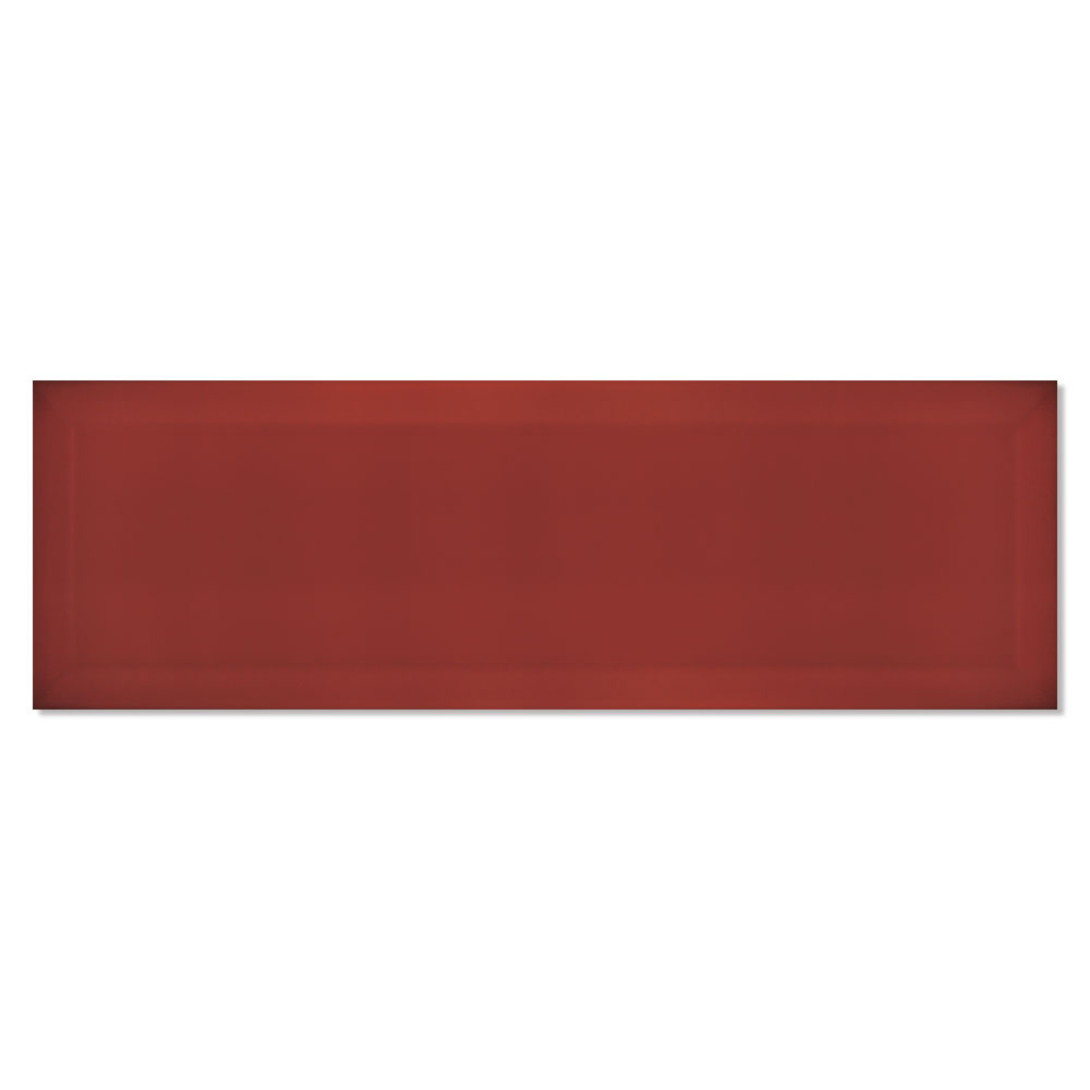 Vægflise Metro Fasat Rød Blank 10x30 cm