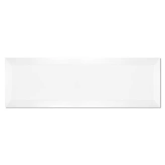 Vægflise <strong>Metro Fasat</strong>  Hvid Mat 10x30 cm