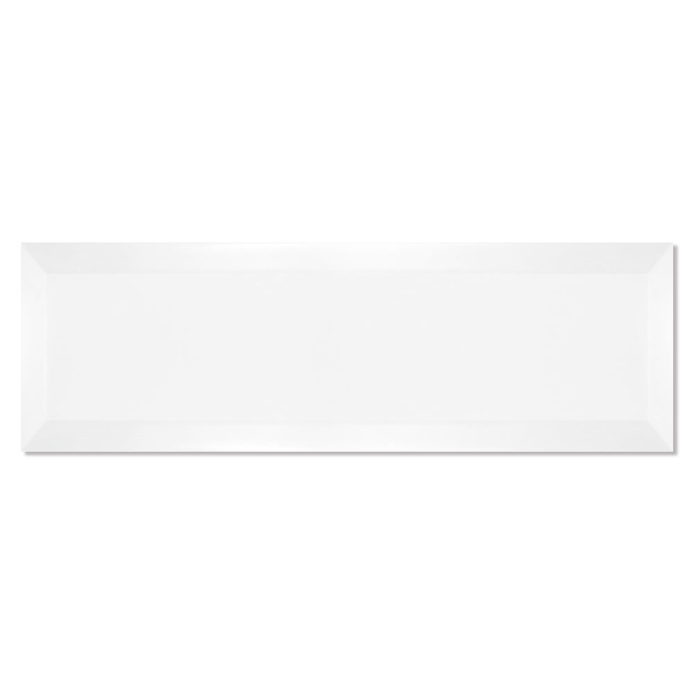 Vægflise Metro Fasat Hvid Mat 10x30 cm