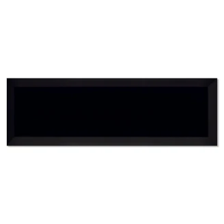 Vægflise <strong>Metro Fasat</strong>  Sort Mat 10x30 cm