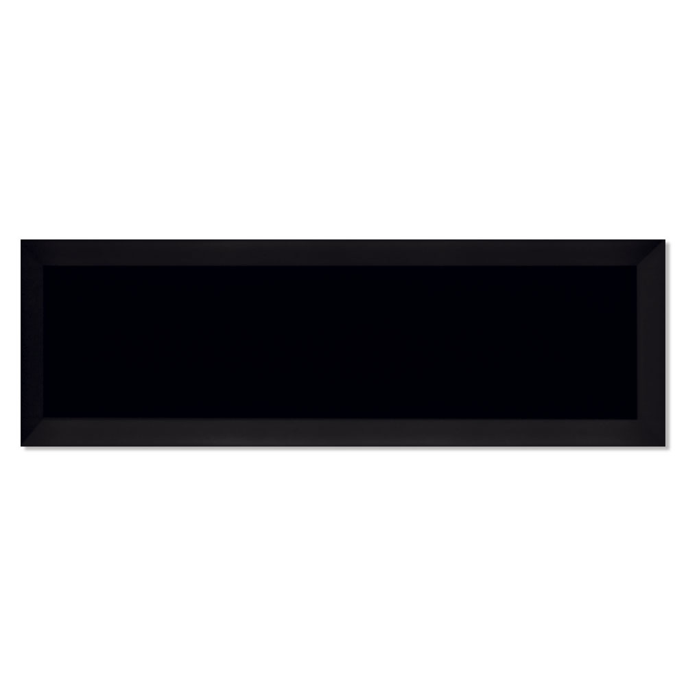 Vægflise Metro Fasat Sort Mat 10x30 cm