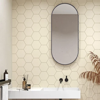 Hexagon Klinker <strong>Sekel</strong>  Beigebrun Mat 15x17 cm