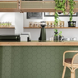 Hexagon Klinker <strong>Sekel</strong>  Emeraldgreen Mat 15x17 cm