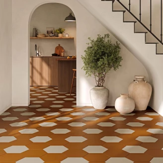 Hexagon Klinker <strong>Sekel</strong>  Cayenne Mat 23x27 cm