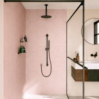 Hexagon Klinker <strong>Sekel</strong>  Rosa Mat 23x27 cm