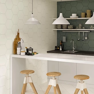 Hexagon Klinker <strong>Sekel</strong>  Emeraldgreen Mat 23x27 cm