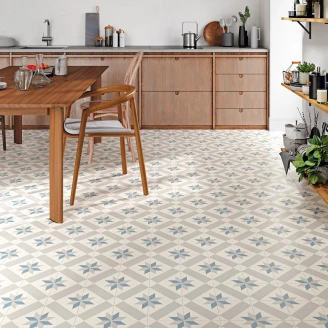 Klinker <strong>Sandvik</strong>  Linea Blå Mat 15x15 cm