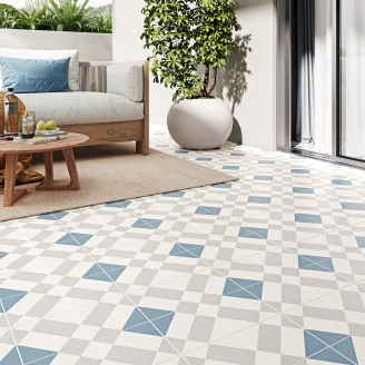 Klinker <strong>Sandvik</strong>  Rombo Blå Mat 15x15 cm