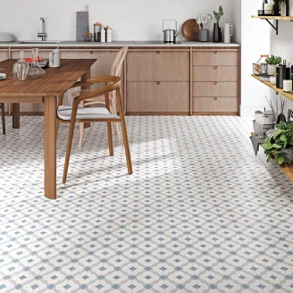 Klinker <strong>Althea</strong>  Corvia Blå Mat 15x15 cm