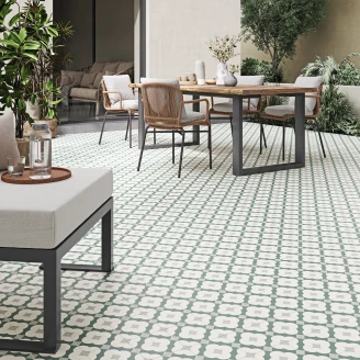 Klinker <strong>Althea</strong>  Ornella Grøn Mat 15x15 cm