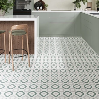 Klinker <strong>Althea</strong>  Floris Grøn Mat 15x15 cm