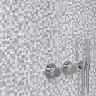 Vægflise <strong>Ljusvik</strong>  Grå Blank 25x50 cm