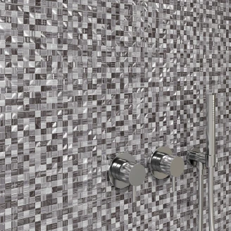 Vægflise <strong>Ljusvik</strong>  Antracitgrå Blank 25x50 cm