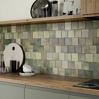 Klinker <strong>Viridi</strong>  Grøn Mat 10x20 (10x10) cm