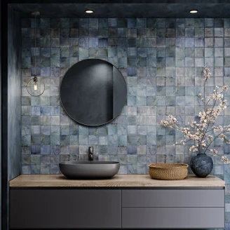 Klinker <strong>Viridi</strong>  Blå Mat 10x20 (10x10) cm