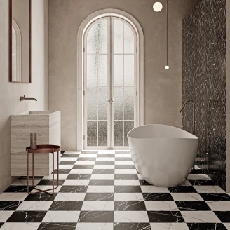 Marmor Klinker <strong>Rosendal</strong>  Sort Mat 30x30 cm