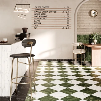 Marmor Klinker <strong>Rosendal</strong>  Mørkegrøn Mat 30x30 cm