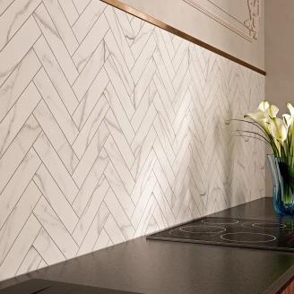 Marmor Klinker <strong>Rosendal</strong>  Hvid Mat 6x25 cm