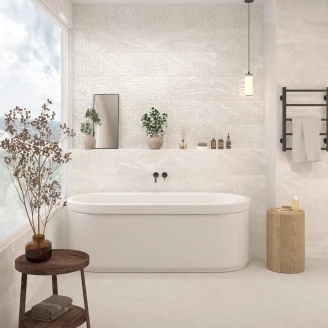 Marmor Vægflise <strong>Malm</strong>  Perlehvid Blank 25x50 cm