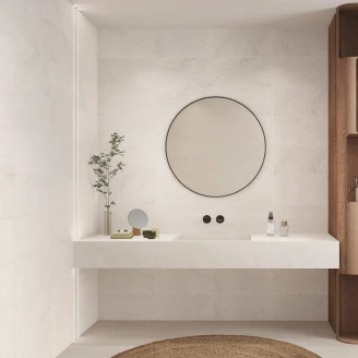 Vægflise <strong>Avalun</strong>  Gråbeige Mat 25x50 cm