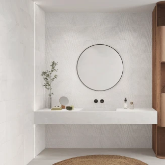 Vægflise <strong>Avalun</strong>  Sølv Mat 25x50 cm