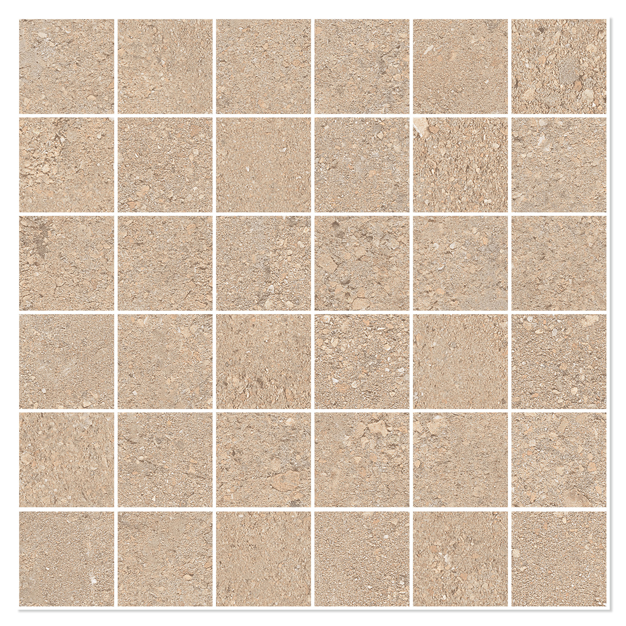 Sant’Agostino Mosaik Klinker Duo Sand Mat-Struktur 3D 30x30 (5x5) cm