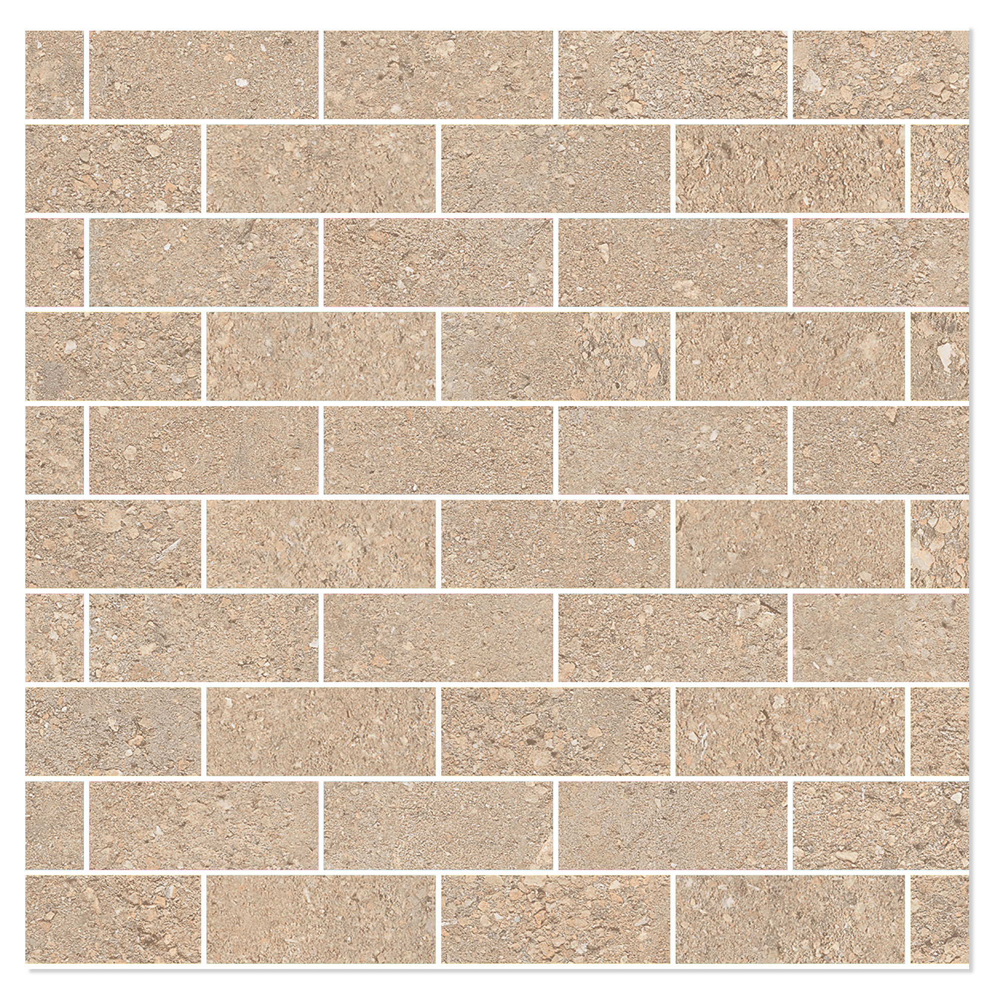 Sant’Agostino Mosaik Klinker Duo Sand Mat-Struktur 3D 30x30 cm