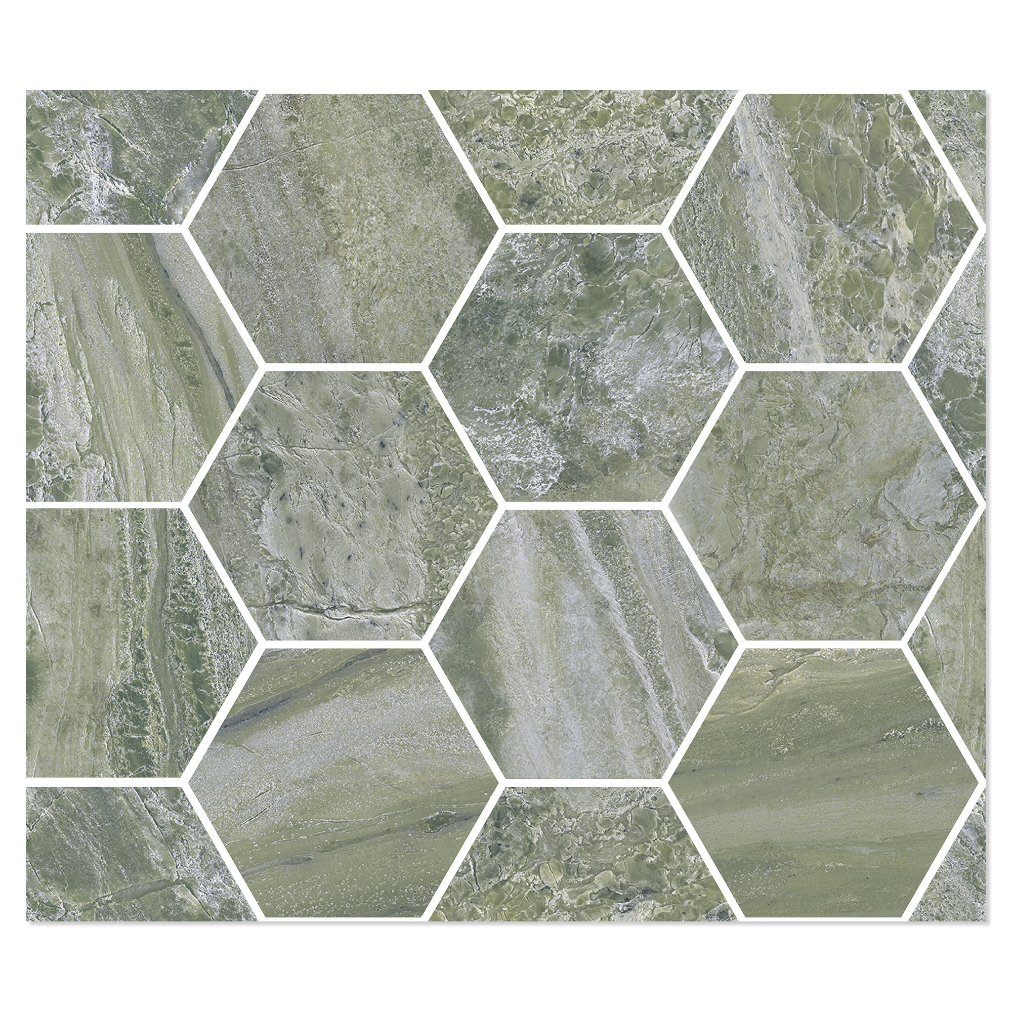 Sant’Agostino Mosaik Klinker Paradiso Grøn Poleret 30x35 cm