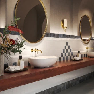 Sant’Agostino Klinker Pixel Hvid Blank 10x10 cm