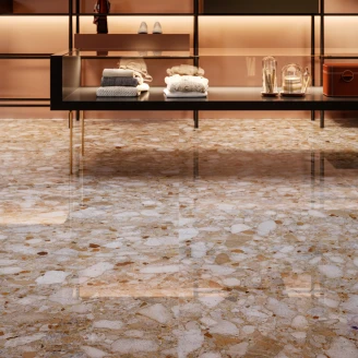 Sant’Agostino Klinker <strong>Venistone</strong>  Guld Poleret 90x90 cm