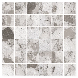 Sant’Agostino Mosaik Klinker <strong>Venistone</strong>  Grå Poleret 30x30 (5x5) cm