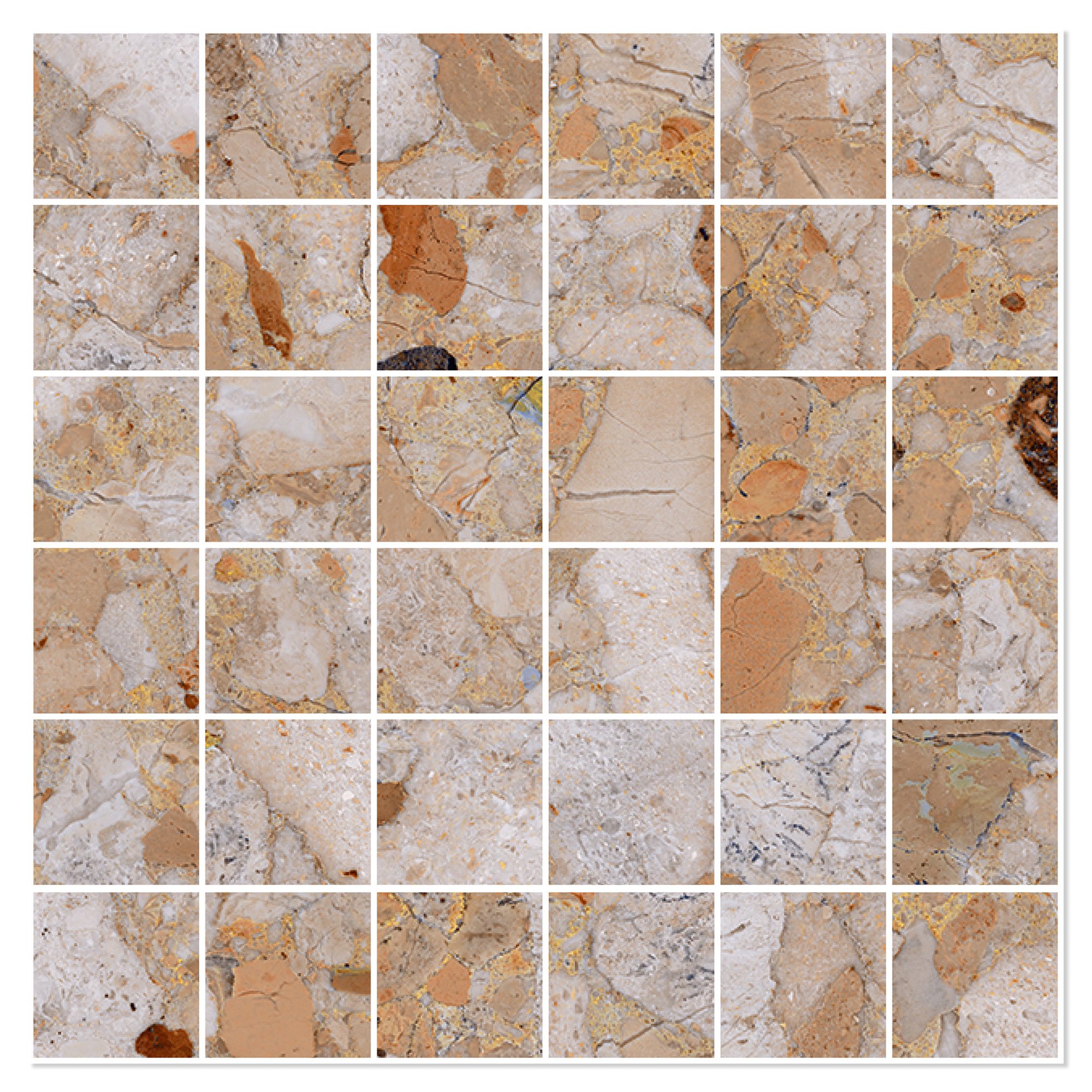 Sant’Agostino Mosaik Klinker Venistone Guld Poleret 30x30 (5x5) cm