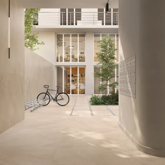 Sant’Agostino Klinker <strong>Bergstone</strong>  Elfenbensfarvet Skridsikker Mat-Struktur 3D 120x120 cm