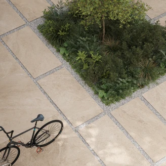 Sant’Agostino Udendørs Klinker <strong>Bergstone</strong>  Elfenben Mat-Struktur 3D 60x120 cm Tykkelse 20 mm