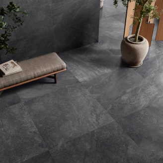 Sant’Agostino Klinker <strong>Bergstone</strong>  Sort Mat-Struktur 3D 90x90 cm