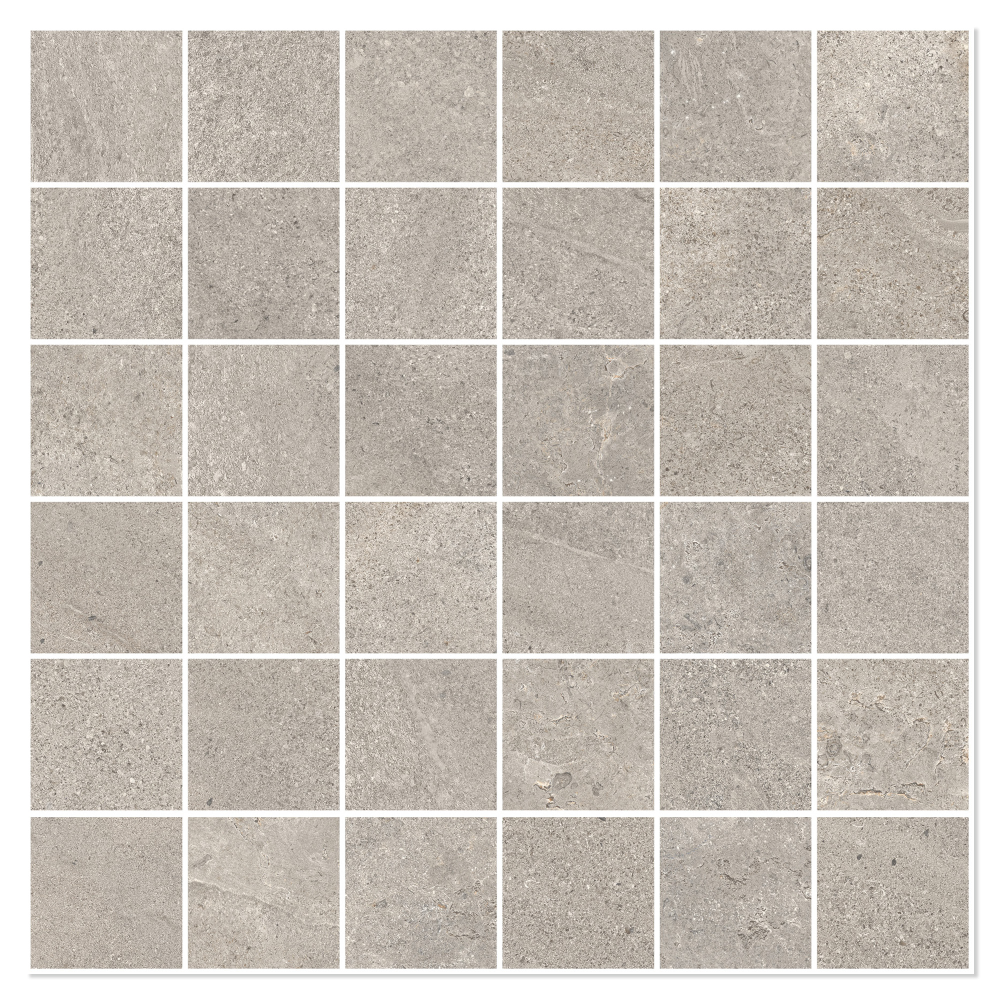 Sant’Agostino Mosaik Klinker Bergstone Grå Mat-Struktur 3D 30x30 (5x5) cm