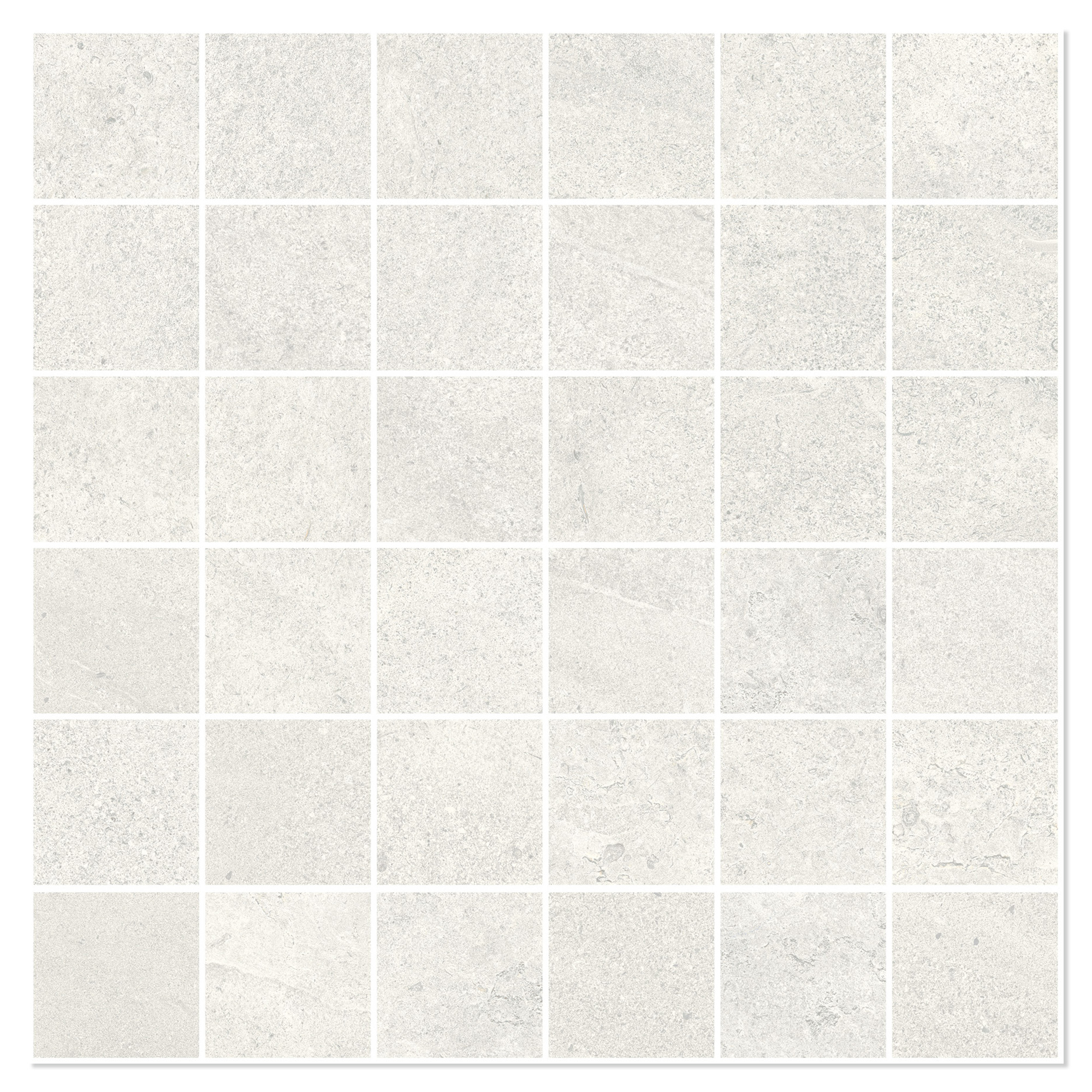 Sant’Agostino Mosaik Klinker Bergstone Lys Mat-Struktur 3D 30x30 (5x5) cm