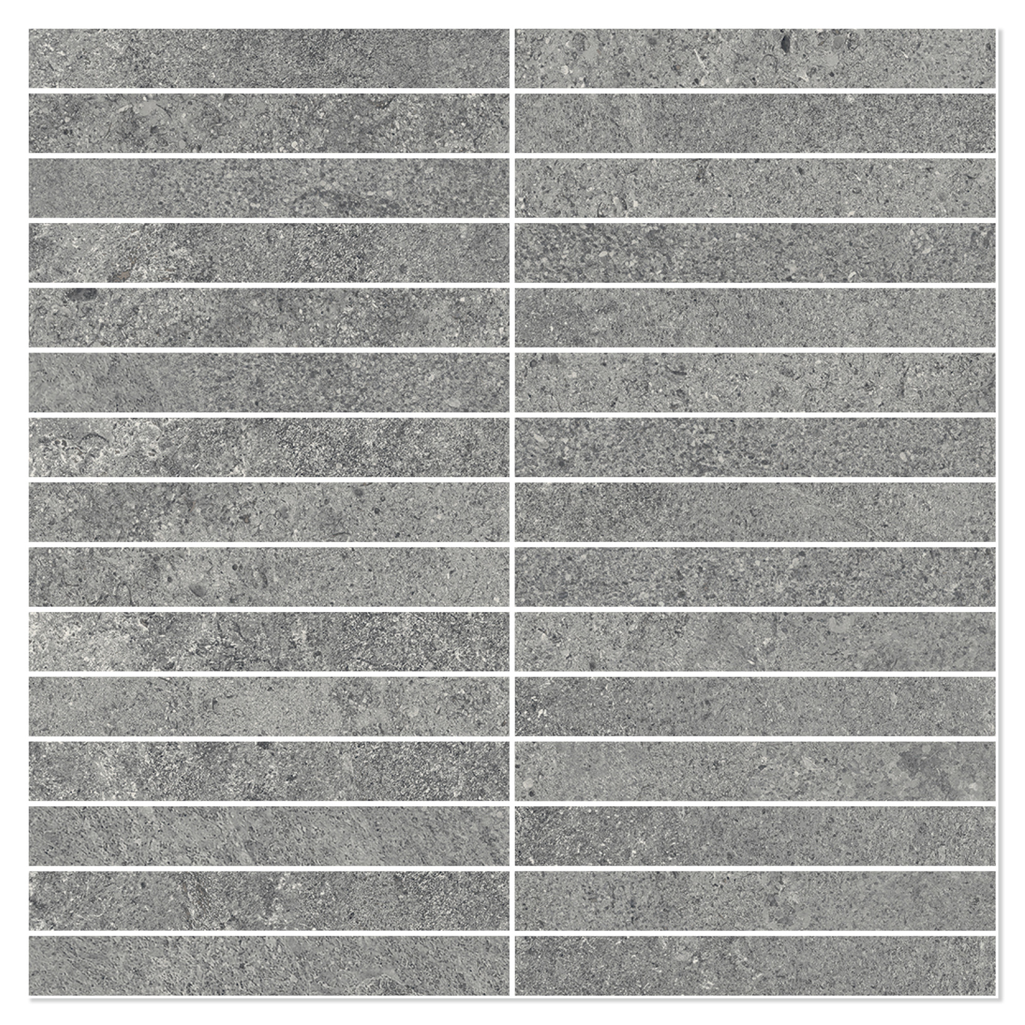 Sant’Agostino Mosaik Klinker Bergstone Mørk Mat-Struktur 3D 30x30 cm