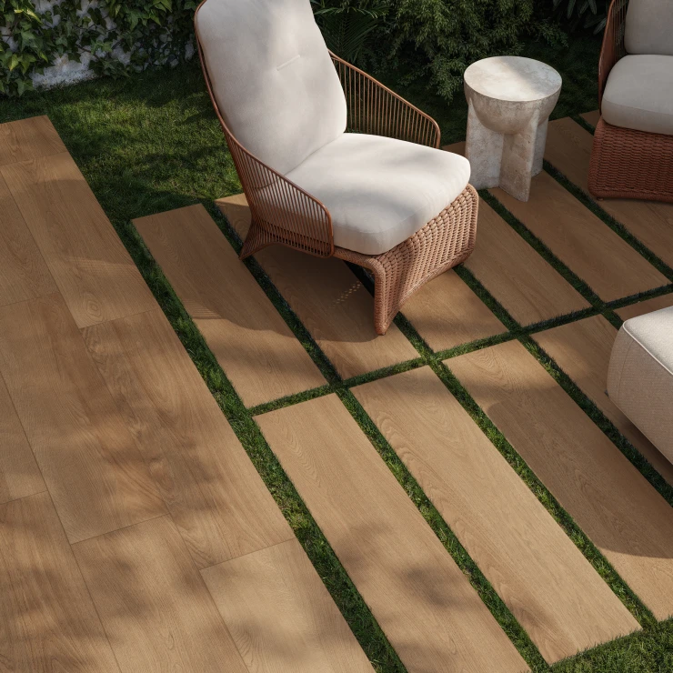 Sant’Agostino Udendørs Klinker Gracewood Naturlig Mat-Struktur 3D 30x120 cm Tykkelse 20 mm