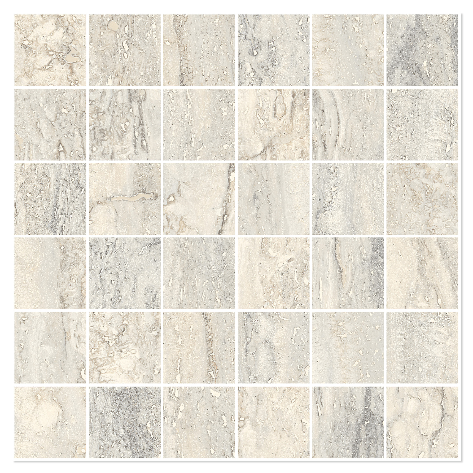 Sant’Agostino Mosaik Klinker Invictus Perle Mat 30x30 (5x5) cm