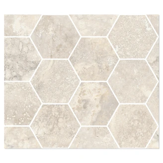 Sant’Agostino Hexagon Mosaik Klinker <strong>Invictus Cross</strong>  Perle Poleret 30x35 cm