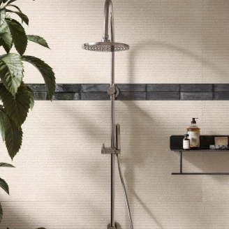 Sant’Agostino Vægflise <strong>Gravel</strong>  Lille Plisseret Lys Mat-Relief 60x120 cm