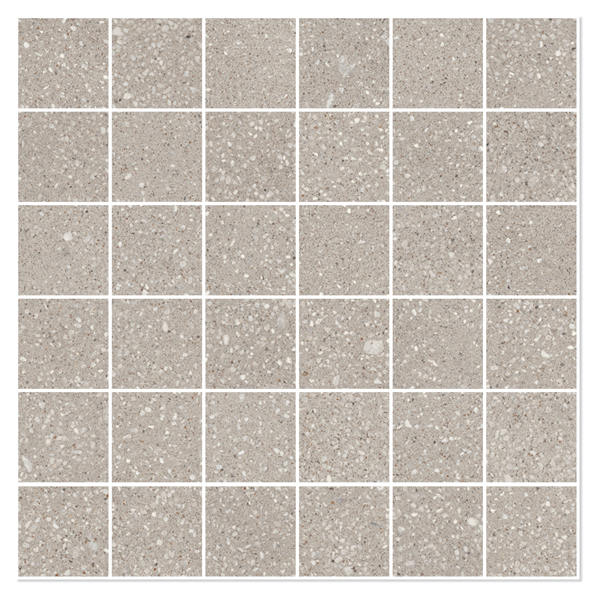 Sant’Agostino Mosaik Klinker Gravel Lille Grå Mat-Struktur 3D 30x30 (5x5) cm