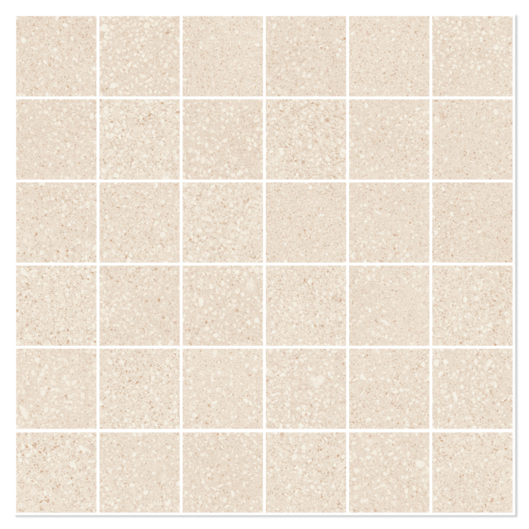 Sant’Agostino Mosaik Klinker Gravel Lille Lys Mat-Struktur 3D 30x30 (5x5) cm