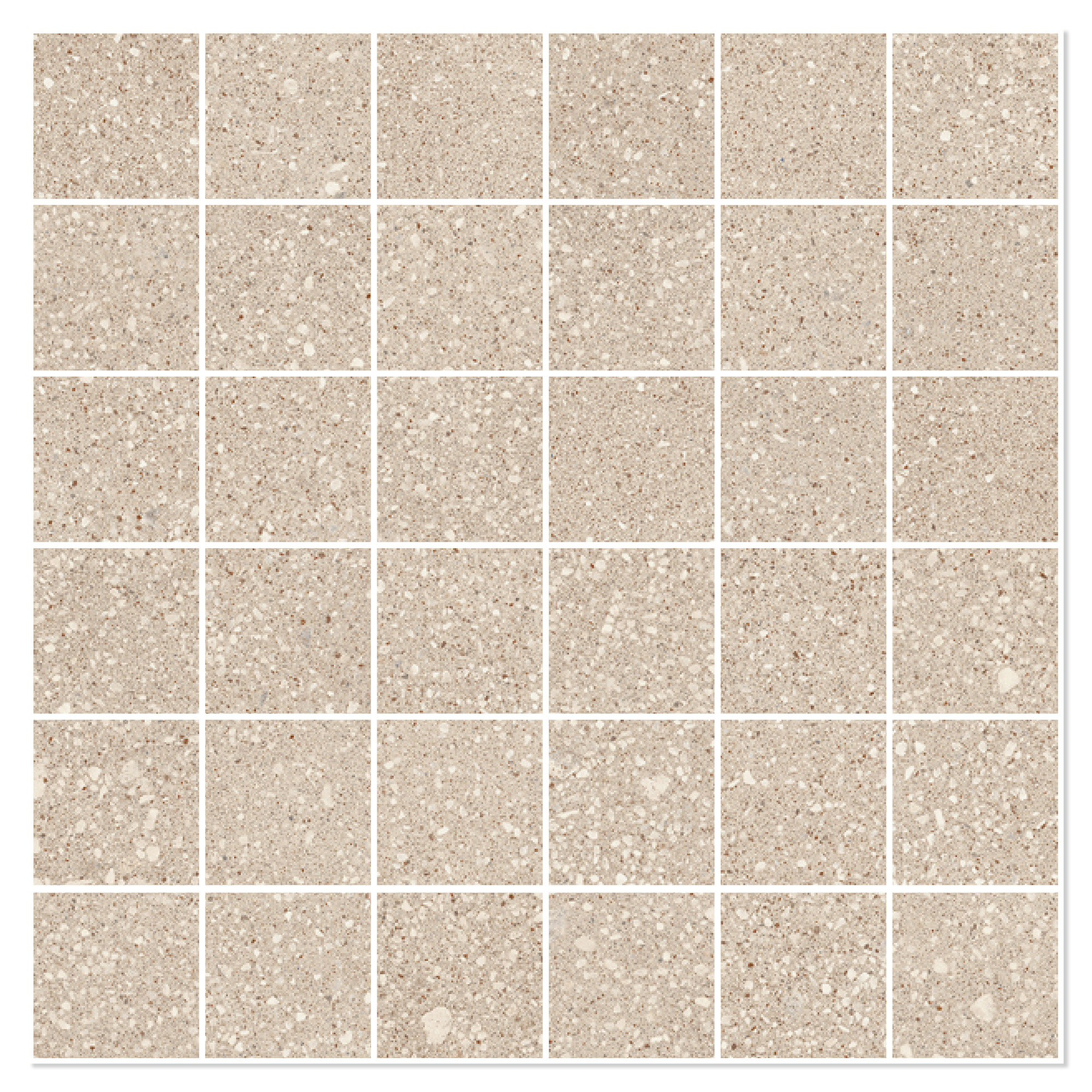 Sant’Agostino Mosaik Klinker Gravel Lille Sand Mat-Struktur 3D 30x30 (5x5) cm