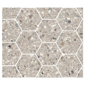 Sant’Agostino Mosaik Klinker <strong>Gravel</strong>  Fuld Grå Mat-Struktur 3D 30x35 cm